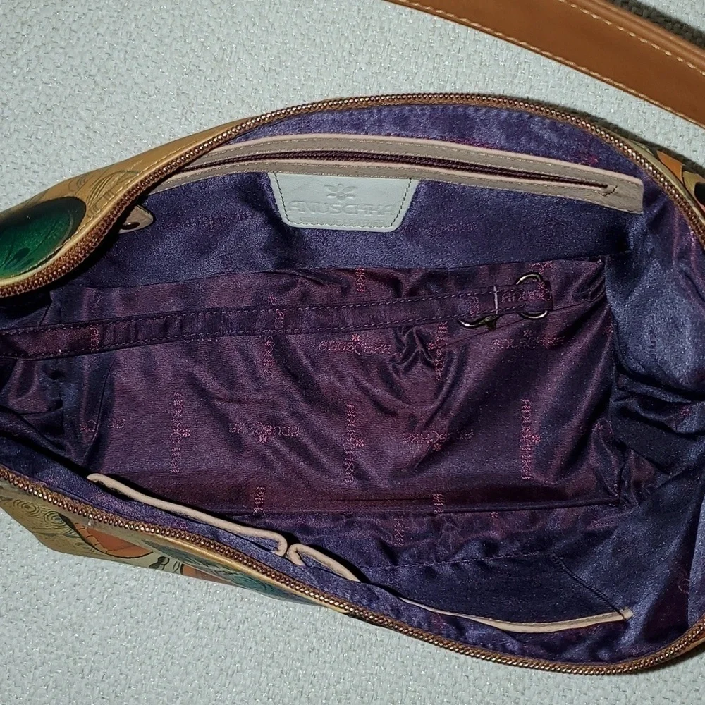 NWT Anuschka Butterfly Hobo Shoulder Bag Purse